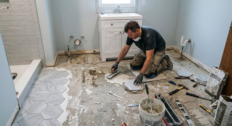 Bathroom Floor Replacement in Santa Rosa, CA